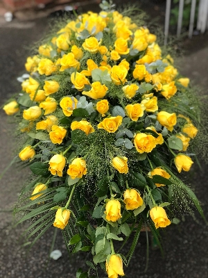 Casket Spray Yellow Roses