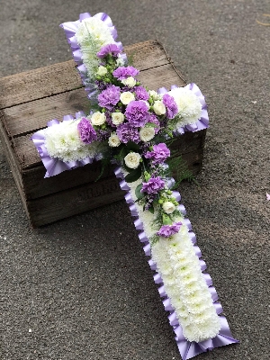 White and Purple Cross