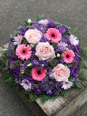 Pink and purple posy pad