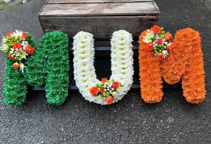 Irish themed Mum letters