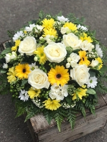 Yellow and white posy pad