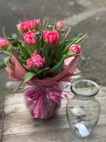 pink Tulip Vase Arrangement