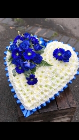 White and Blue Heart